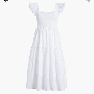 NWOT Hill House Home White Ellie Nap Dress Sheet Swiss Dot Cotton Summer Sun